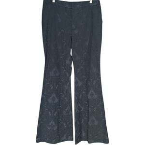 Anthropologie Flared Leg Lace Pants Women's 14 Navy Lightweight Classic NEW
